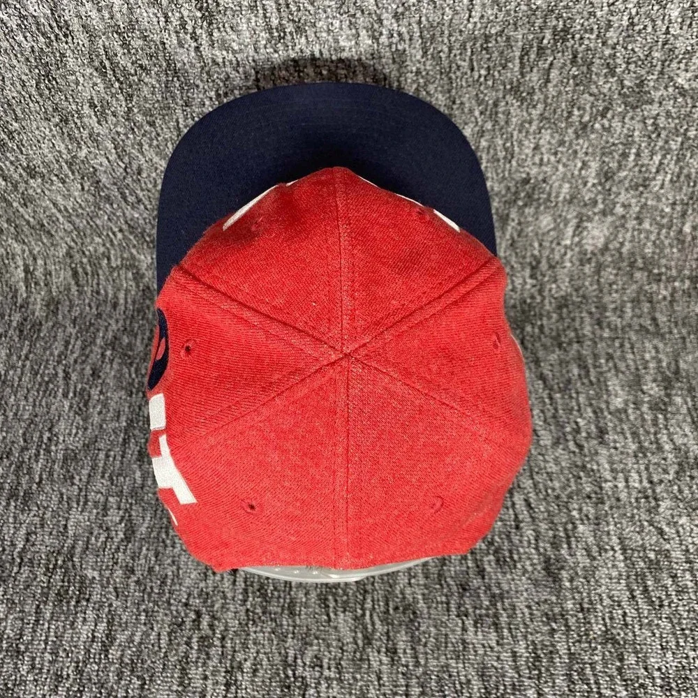 Nike‎ Just Do It Snapback Hat Kids Size 4 7 Red Blue Swoosh Logo Flat Brim Cap